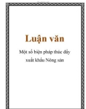 Luận văn: Một số biện pháp thúc đẩy xuất khẩu Nông sản