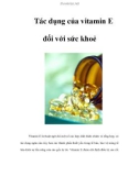 Tác dụng của vitamin E đối với sức khoẻ