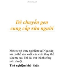 Dê chuyển gen cung cấp sữa người