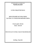 Tóm tắt Luận văn Thạc sĩ Quản trị kinh doanh: Phân tích hiệu quả hoạt động tại Công ty Cổ phần Kim khí Miền Trung