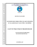 Luận văn Thạc sỹ Quản trị kinh doanh: Giải pháp hoàn thiện công tác quản trị nhân sự tại khách sạn Nam Cường Hải Phòng