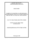 Luận văn: NGHIÊN CỨU ẢNH HƯỞNG CỦA PHÂN BÓN SILICA ĐẾN SINH TRƢỞNG, NĂNG SUẤT VÀ CHẤT LƢỢNG LẠC TRÊN ĐẤT PHÙ SA CŨ BẠC MÀU TỈNH VĨNH PHÚC