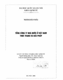 Luận văn Thạc sĩ Khoa học Kinh tế: Tổng công ty nhà nước ở Việt Nam – Thực trạng và giải pháp