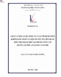 Tóm tắt luận văn Thạc sĩ Điều dưỡng: Chất lượng cuộc sống của người bệnh viêm khớp dạng thấp và một số yếu tố liên quan điều trị ngoại trú tại Trung tâm Y tế huyện An Phú, An Giang năm 2020