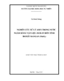 Luận văn Thạc sĩ Khoa học: Nghiên cứu xử lý asen trong nước ngầm bằng vật liệu zeolit biến tính đioxít mangan (MnO2)