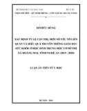 Luận án Tiến sĩ Y học: Xác định tỷ lệ cận thị, một số yếu liên quan và hiệu quả truyền thông giáo dục sức khỏe ở học sinh trung học cơ sở thị xã Hoàng Mai, tỉnh Nghệ An (2019 - 2020)