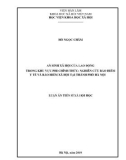 Luận án Tiến sĩ Xã hội học: An sinh xã hội của lao động trong khu vực phi chính thức - Nghiên cứu bảo hiểm y tế và bảo hiểm xã hội tại thành phố Hà Nội