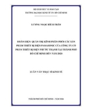 Luận văn Thạc sĩ Kinh tế: Hoàn thiện quản trị kênh phân phối các sản phẩm thiết bị điện Panasonic của Công ty cổ phần Thiết bị điện Phước Thạnh tại thành phố Hồ Chí Minh đến năm 2020