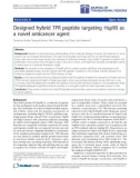 Báo cáo hóa học: Designed hybrid TPR peptide targeting Hsp90 as a novel anticancer agent