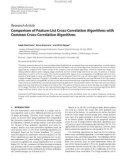 Báo cáo hóa học: Research Article Comparison of Feature-List Cross-Correlation Algorithms with Common Cross-Correlation Algorithms