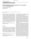 Báo cáo hóa học: Initial susceptibility and viscosity properties of low concentration e-Fe3 N based magnetic ﬂuid