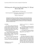 Báo cáo nghiên cứu khoa học Chất lượng nước sinh hoạt nông thôn tỉnh Quảng Trị - Kết quả điều tra năm 2008 