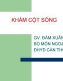 Bài giảng Khám cột sống - Đàm Xuân Tùng