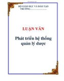 LUẬN VĂN: Phát triển hệ thống quản lý dược