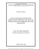 Luận văn Thạc sĩ Kinh tế: Quản lý chi ngân sách nhà nước trong chương trình mục tiêu quốc gia giáo dục đào tạo tại Kho bạc Nhà nước Thái Nguyên