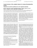 Báo cáo Y học: Crystal structure of the catalytic domain of a human thioredoxin-like protein