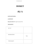 ISOKET (Kỳ 1)