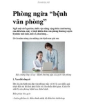 Phòng ngừa 'bệnh văn phòng'