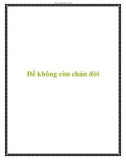 Để không còn chán đời