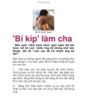 'Bí kíp' làm cha