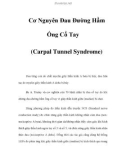 Cơ Nguyên Đau Đường Hầm Ống Cổ Tay (Carpal Tunnel Syndrome)