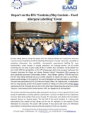 Report on the EFA 'Contains/May Contain – Food Allergen Labelling' Event