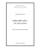 Luận văn Thạc sĩ Toán học: Phép biến đổi Z và ứng dụng