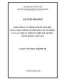 Luận văn Thạc sĩ Kinh tế: Ảnh hưởng của chính sách kế toán đến chất lượng thông tin trên báo cáo tài chính của các công ty niêm yết trên thị trường chứng khoán Việt Nam