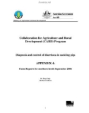 Báo cáo nghiên cứu khoa học Diagnosis and control of diarrhoea in suckling pigs - APPENDIX 4 