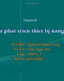 Chuyên đề: Lịch sử phát triển thiết bị năng lượng