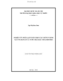 Luận văn Thạc sĩ Khoa học: Nghiên cứu phân lập tuyển chọn các chủng vi sinh vật ứng dụng xử lý nước thải giàu Nitơ, Photpho