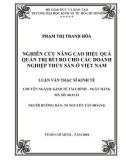 Luận văn Thạc sĩ Kinh tế: Nghiên cứu nâng cao hiệu quả quản trị rủi ro cho các doanh nghiệp thuỷ sản ở Việt Nam