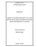 Luận văn Thạc sĩ Khoa học: Nghiên cứu tập tính sử dụng thức ăn của loài khỉ vàng Macaca Mulatta tại đảo Cù Lao Chàm, khu dự trữ sinh quyển Cù Lao Chàm