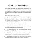 BÀ BẦU ĂN GÌ MÙA NÓNG