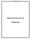 Không nên chủ quan khi bị chóng mặt