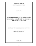 LUẬN VĂN: PHÂN TÍCH VÀ THIẾT KẾ HỆ THỐNG THÔNG TIN SÁNG TẠO TẠI LIÊN HIỆP CÁC HỘI KHOA HỌC KỸ THUẬT VIỆT NAM