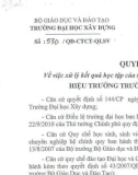 Số 530/QĐ-CTCT-QLSV