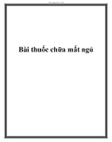 Bài thuốc chữa mất ngủ