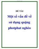 ĐỀ TÀI Một số vấn đề về sử dụng quặng photphat nghèo 