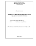 Tóm tắt Luận án Tiến sĩ Vật liệu và linh kiện nanô: Nghiên cứu cấu trúc, tính chất điện và nhạy khí của vật liệu nano composite graphene
