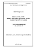 Tóm tắt Luận án Tiến sĩ Quản lý công: Quản lý nhà nước đối với hoạt động của đạo Cao Đài tại khu vực Đông Nam Bộ