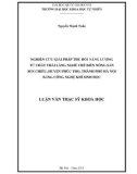 Luận văn Thạc sĩ Khoa học: Nghiên cứu giải pháp thu hồi năng lượng từ chất thải làng nghề sản xuất chế biến nông sản Sen Chiểu, huyện Phúc Thọ, thành phố Hà Nội bằng công nghệ khí sinh học