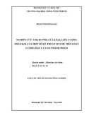 Luận án tiến sĩ Nông nghiệp: Nghiên cứu ảnh hưởng của loại, liều lượng phân kali và một số kỹ thuật sơ chế đến chất lượng hạt ca cao thành phẩm