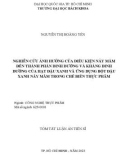 Tóm tắt Luận án Tiến sĩ Công nghệ thực phẩm: Nghiên cứu ảnh hưởng của điều kiện nảy mầm đến thành phần dinh dưỡng và kháng dinh dưỡng của hạt đậu xanh và ứng dụng bột đậu xanh nảy mầm trong chế biến thực phẩm