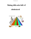 Những điều nên biết về cholesterol