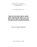 Luận văn Thạc sĩ Kinh tế: Một số giải pháp hoàn thiện quản trị nguồn nhân lực của Khách sạn Green Park Boutique tại Viêng Chăn (Lào) đến năm 2020