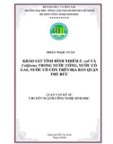 KHẢO SÁT TÌNH HÌNH NHIỄM E. coli VÀ Coliforms TRONG NƢỚC UỐNG, NƢỚC CÓ GAS, NƢỚC CÓ CỒN TRÊN ĐỊA BÀN QUẬN THỦ ĐỨC