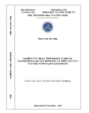 Luận văn Thạc sĩ Sinh học thí nghiệm: Nghiên cứu hoạt tính kháng vi khuẩn Xanthomonas sp. gây bệnh bạc lá trên lúa của vật liệu nano Cu2O-Cu/Alginate