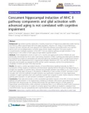 báo cáo hóa học: Concurrent hippocampal induction of MHC II pathway components and glial activation with advanced aging is not correlated with cognitive impairment