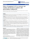 Báo cáo hóa học: Effects of pegylated G-CSF on immune cell number and function in patients with gynecological malignancies